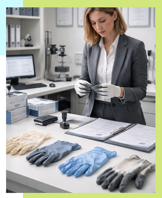 Сертификация перчаток в Ноябрьске от 8611 р. | Алешин-Нбс