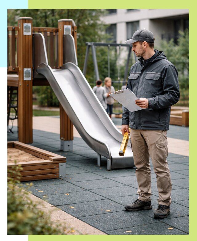 Сертификация детских площадок в Ноябрьске от 25325 р. | Алешин-Нбс