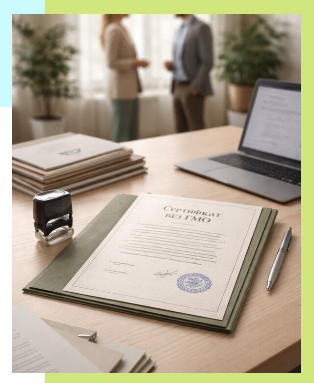 Сертификат без ГМО в Ноябрьске от 7598 р. оформить срочно Алешин-Нбс