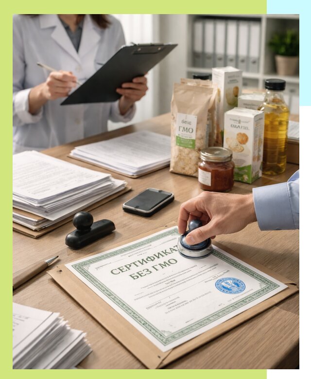 Получение сертификата Без ГМО для продукции в Ноябрьске