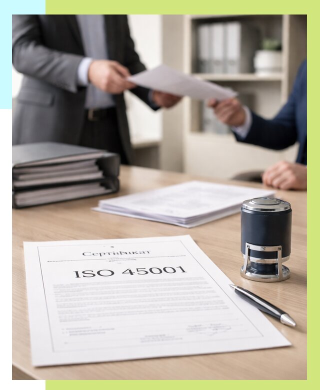 Сертификат ISO 45001 в Ноябрьске под ключ от 45585 р. | Алешин-Нбс